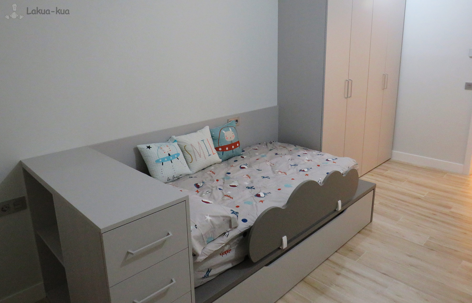 Habitación completa - Dormitorio Joven Infantil Juvenil Muebles Lakua-kua